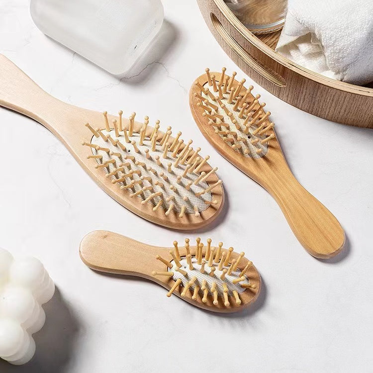 Bamboo Scalp Massager Hair Brush